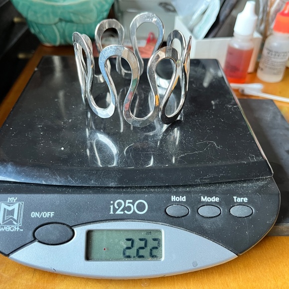 MCM Anna Greta Eker Norway Vintage Modernist Sterling Silver Hammered Bracelet - Picture 7 of 8